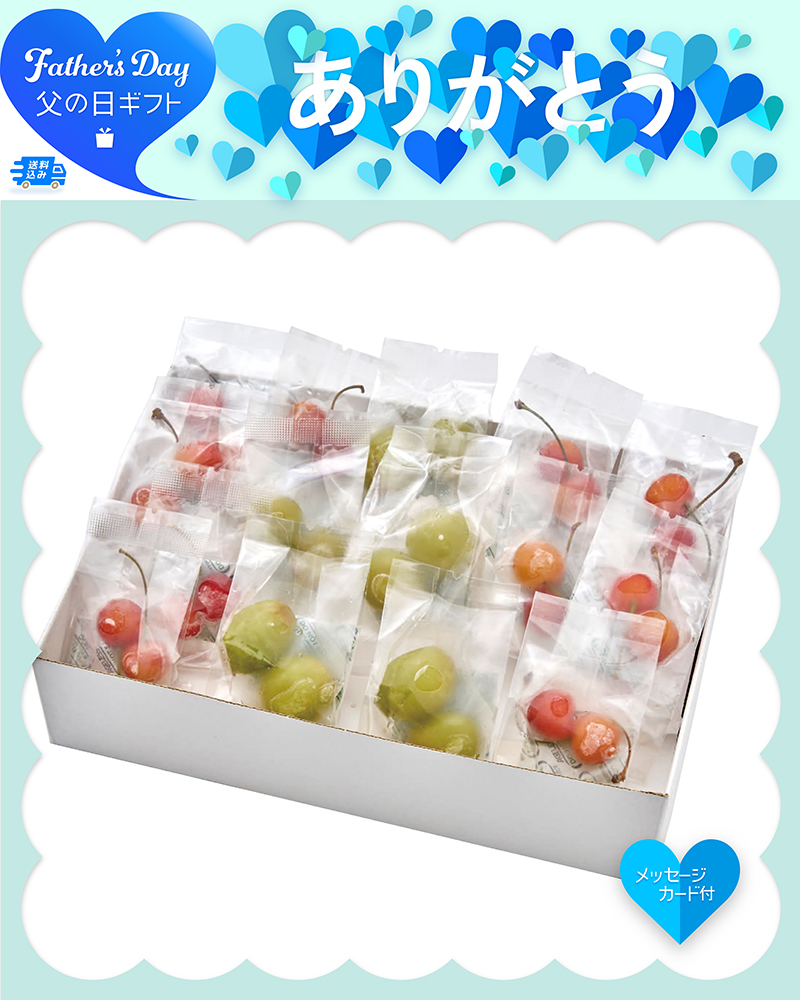 父の日 山形県産 冷凍さくらんぼ〈佐藤錦〉＆冷凍シャインマスカット