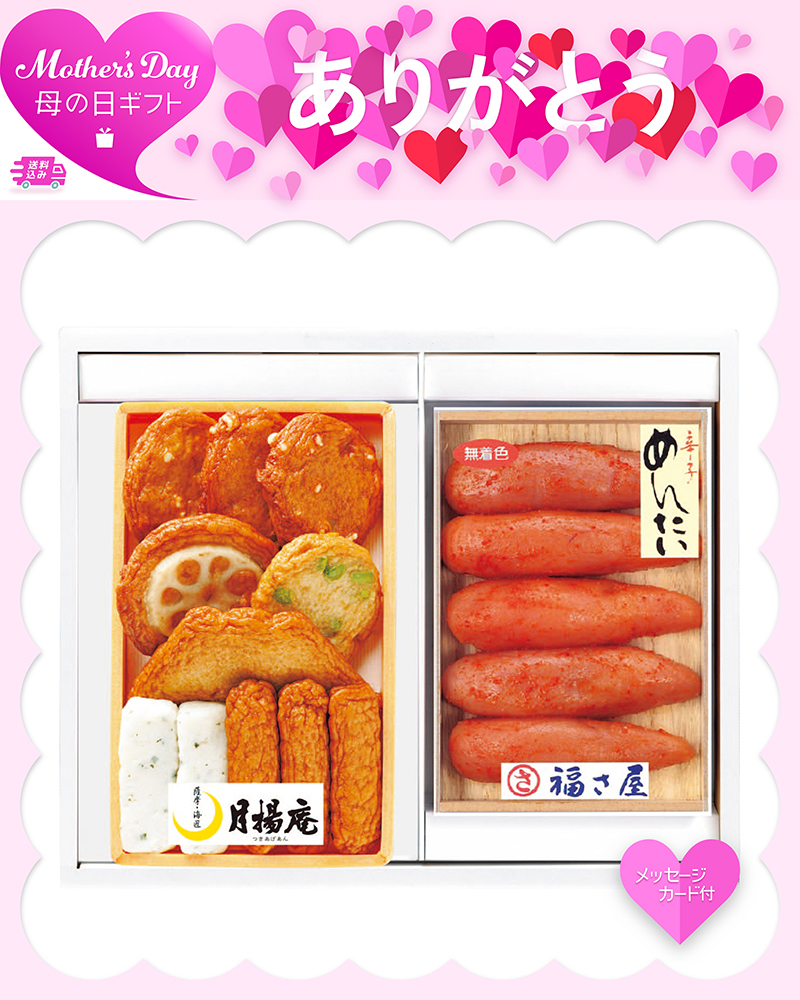 母の日 「月揚庵」さつまあげ・「福さ屋」辛子めんたいこセット