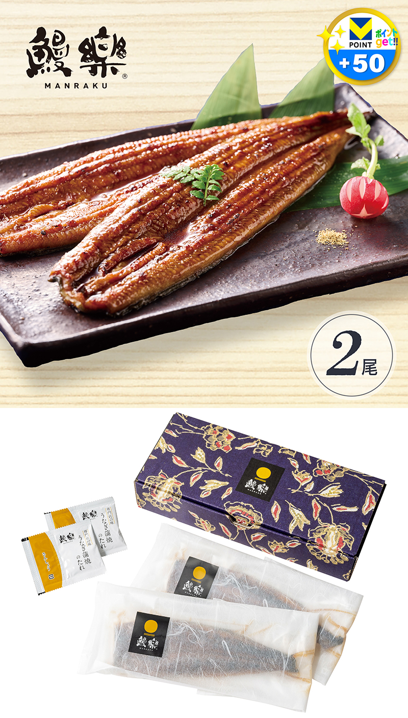 鰻楽 九州産うなぎ蒲焼 2尾セット