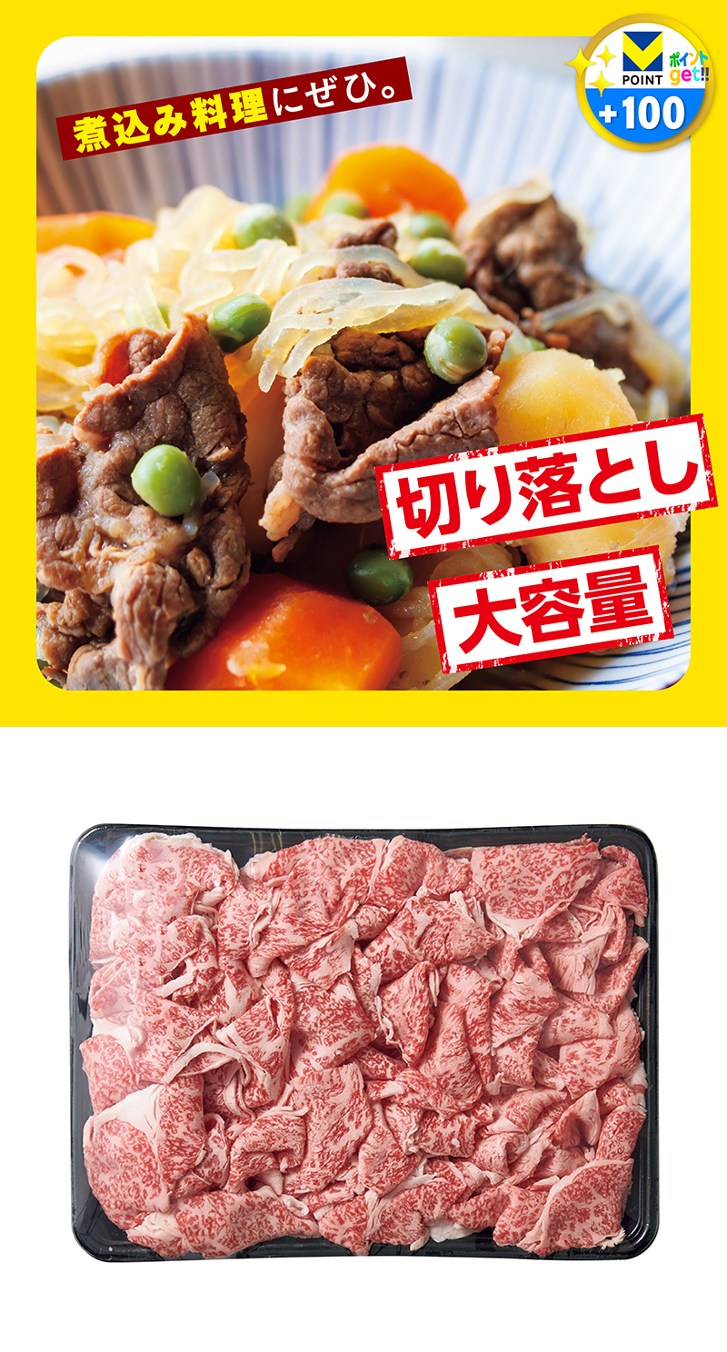 山口県産黒毛和牛 切り落とし 700g