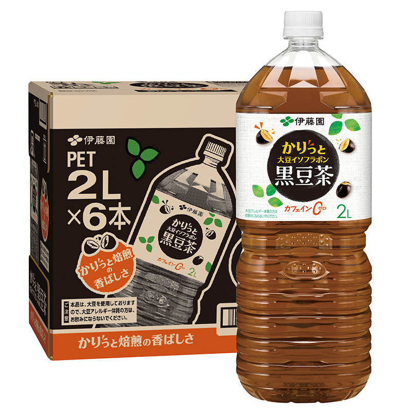 かりっと大豆イソフラボン黒豆茶 2L ケース
