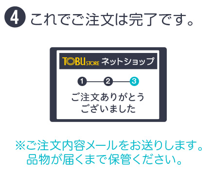 4 これでご注文は完了です。